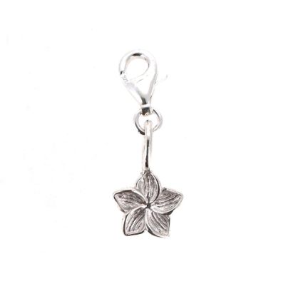 Wholesale Sterling Silver Frangipani Flower Add On Charm With Clasp