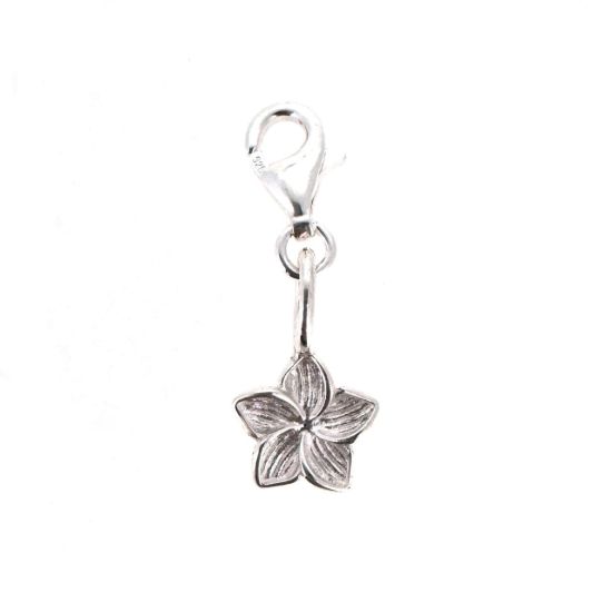 Wholesale Sterling Silver Frangipani Flower Add On Charm With Clasp