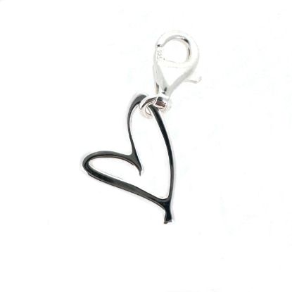 Wholesale 925 Sterling Silver Heart Charm With Clasp