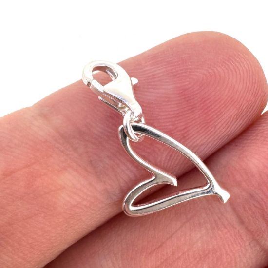 Wholesale 925 Sterling Silver Heart Charm With Clasp
