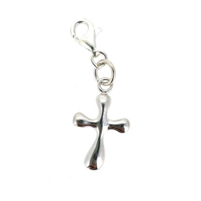 Wholesale 925 Sterling Silver Fancy Cross Charm With Clasp