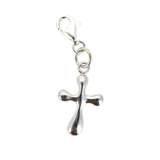 Wholesale 925 Sterling Silver Fancy Cross Charm With Clasp