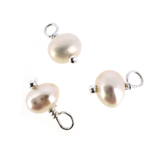 wholesale sterling silver freshwater pearl charms