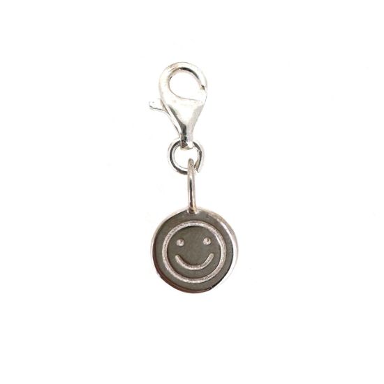 Wholesale 925 Sterling Silver Happy Face Charm With Clasp