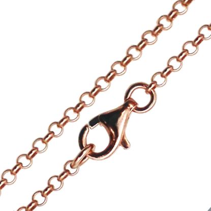 Wholesale Rose Gold over Sterling Silver 2mm Rolo Chain, Wholesale Necklace Chains