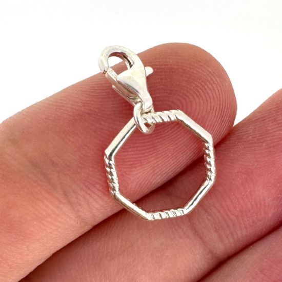 Wholesale 925 Sterling Silver Twisted Octagon Ring With Clasp