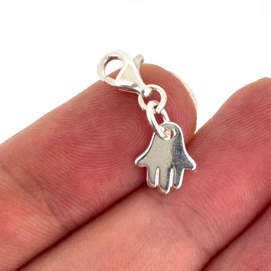 Wholesale 925 Sterling Silver Hasma Hand Charm With Clasp
