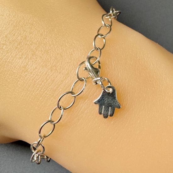 Wholesale 925 Sterling Silver Hasma Hand Charm With Clasp