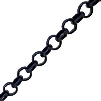 WHOLESALE OXIDIZED STERLING SILVER 3mm rolo bulk CHAIN by the foot