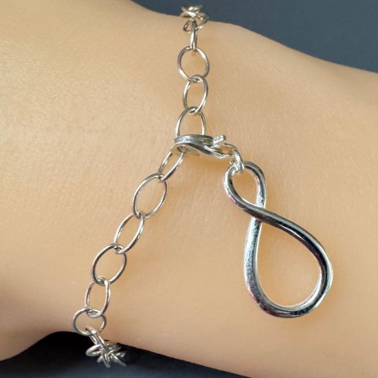 Wholesale 925 Sterling Silver Infinity Charm With Clasp
