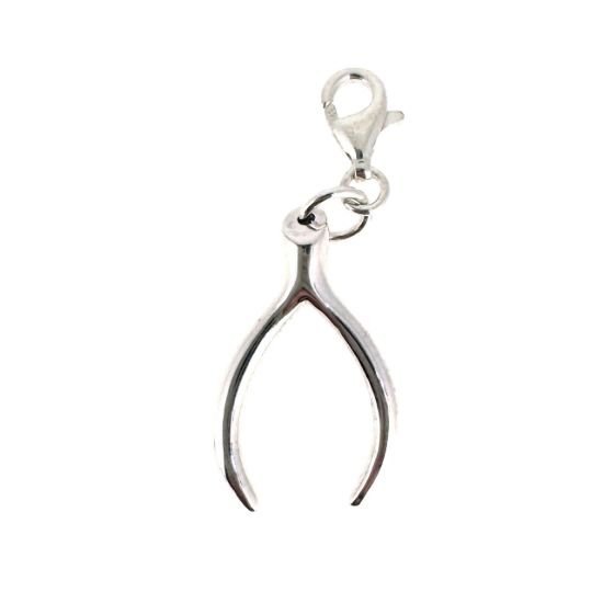 Wholesale 925 Sterling Silver Wishbone Charm With Clasp