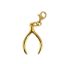 Wholesale Gold Over Sterling Silver Wishbone Charm With Clasp
