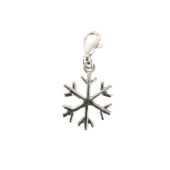 Wholesale 925 Sterling Silver Snowflake Charm With Clasp