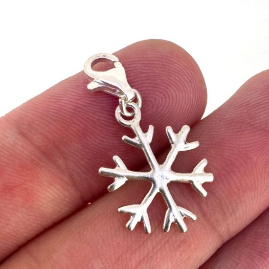 Wholesale 925 Sterling Silver Snowflake Charm With Clasp
