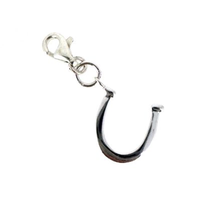 Wholesale 925 Sterling Silver Smooth Horseshoe Charm With Clasp