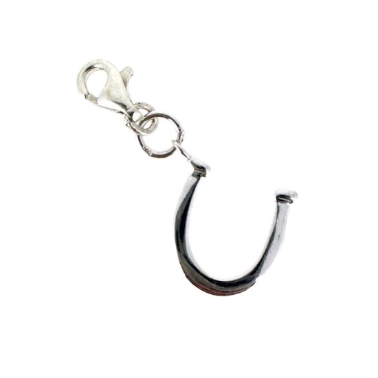 Wholesale 925 Sterling Silver Smooth Horseshoe Charm With Clasp