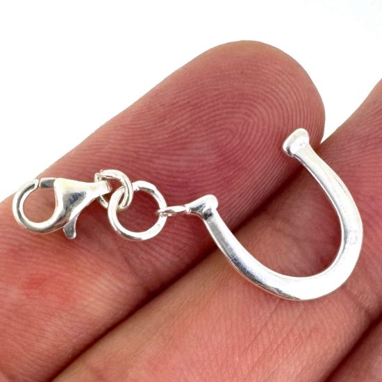 Wholesale 925 Sterling Silver Smooth Horseshoe Charm With Clasp