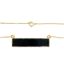Wholesale 22K Gold Over Sterling Silver Black Agate Bar Pendant Necklace