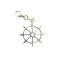 Wholesale 925 Sterling Silver Flat Boat Wheel Charm With Clasp