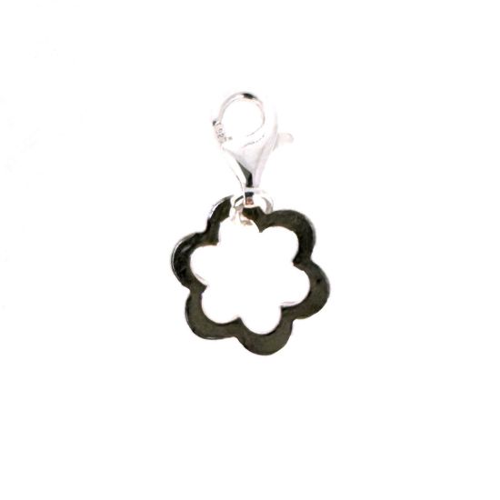 Wholesale 925 Sterling Silver Flower Charm With Clasp