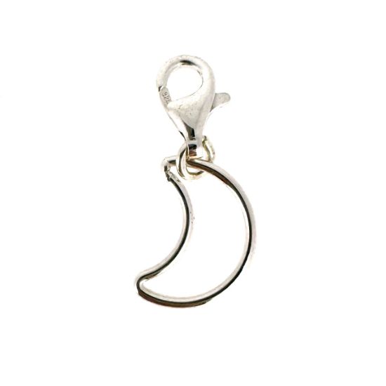 Wholesale 925 Sterling Silver Cresent Moon Charm With Clasp