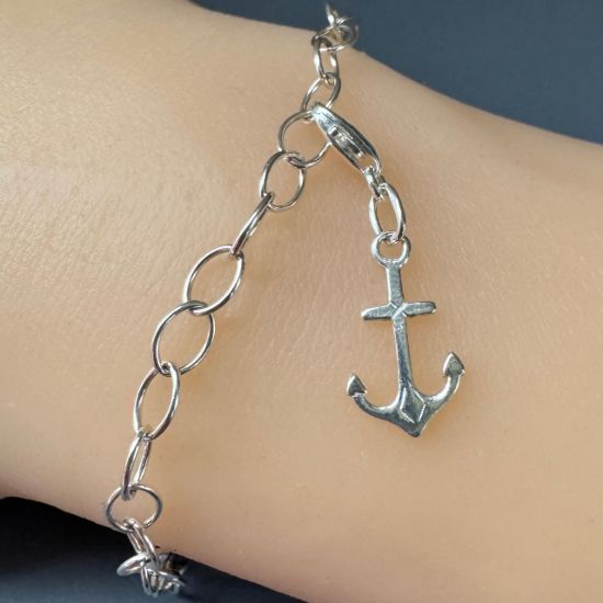 Wholesale 925 Sterling Silver Anchor Charm With Clasp