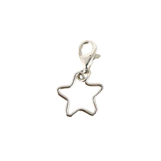 Wholesale Sterling Silver Plain Star Charm With Clasp
