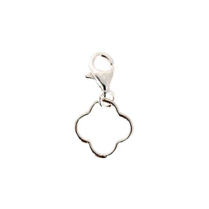 Wholesale 925 Sterling Silver Plain Clover Charm With Clasp