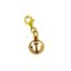 Wholesale 22K Gold Over 925 Sterling Silver Round Rope and Anchor Charm With Clasp