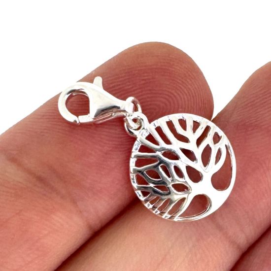 Wholesale 925 Sterling Silver Tree of Life Charm With Clasp