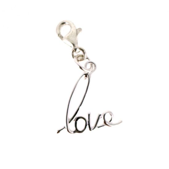 Wholesale 925 Sterling Silver LOVE Charm With Clasp