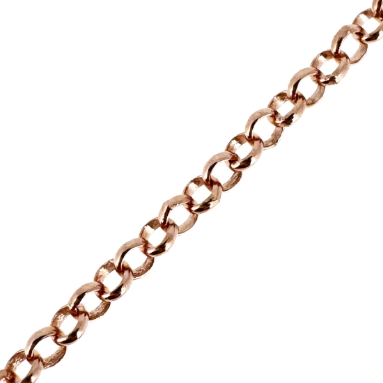 Wholesale Rose Gold Over Sterling Silver Bulk Chain - 2mm Rolo Chain (sold per foot)