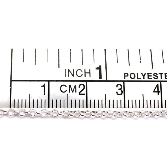 Wholesale Italian Sterling Silver Chains By the Foot- 2mm Rolo Bulk Chain