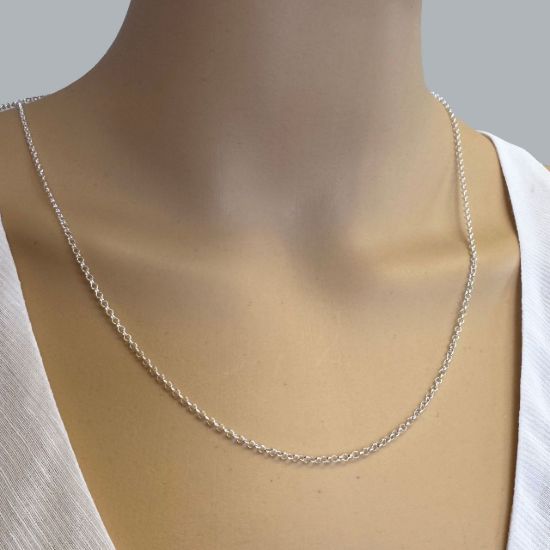 Wholesale Italian Sterling Silver Chains By the Foot- 2mm Rolo Bulk Chain