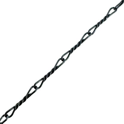 Wholesale Oxidized Sterling Silver Chain - 7mm Fancy Twisted Link Chain (sold per foot)
