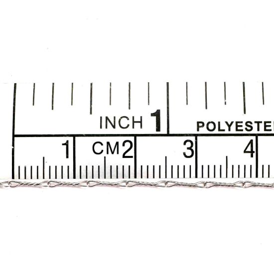 Wholesale chains, Rhodium plated Sterling Silver Fancy Twisted Chain 6.7 by 1mm, bulk chain by the foot