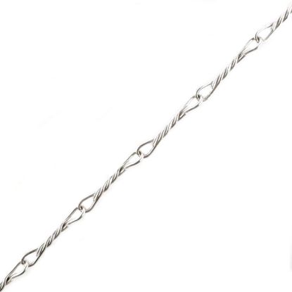 Wholesale chains, 925 Sterling Silver Fancy Twisted Chain 6.7 by 1mm, bulk chain by the foot