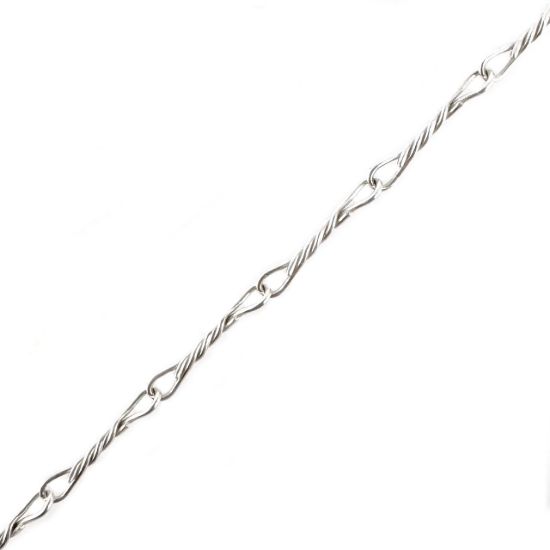 Wholesale chains, 925 Sterling Silver Fancy Twisted Chain 6.7 by 1mm, bulk chain by the foot