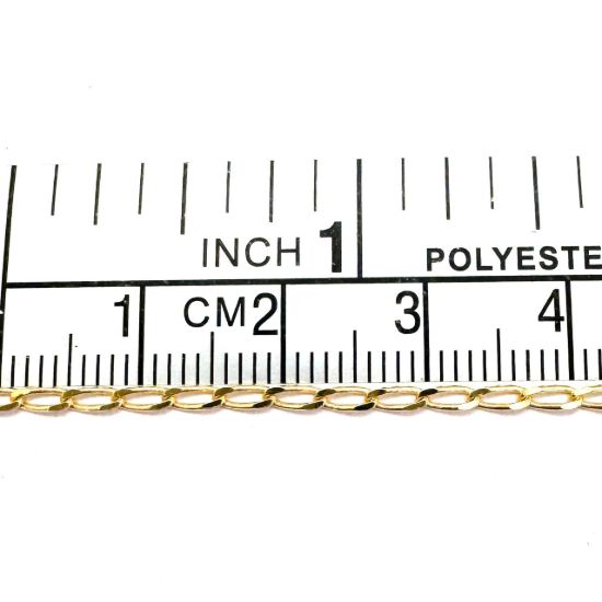 Wholesale Chain, Gold plated Sterling Silver 4mm Diamond Cut Curb Chain, bulk chain by the foot