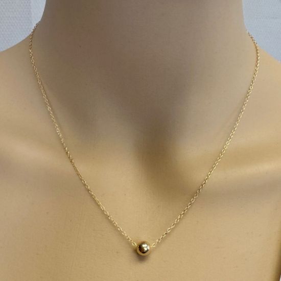 Wholesale 1/20 14K Gold Filled Floating Bead Adjustable Necklace - 16"