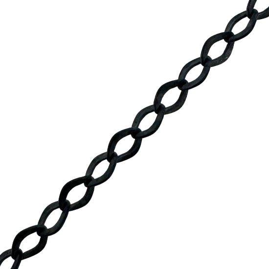 Wholesale Chains, Oxidized Sterling Silver 3mm Diamond Shape Flat Cable Chain, Bulk Chain by the foot