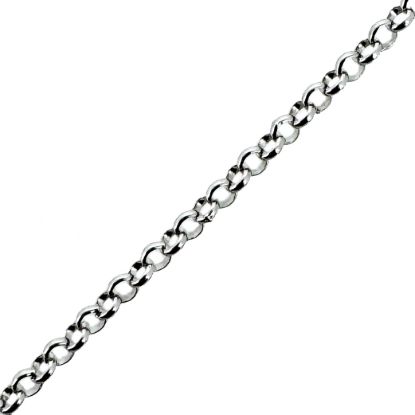 Wholesale Chain, Rhodium plated Sterling Silver 1mm Rolo Chain, Bulk Chain by the foot