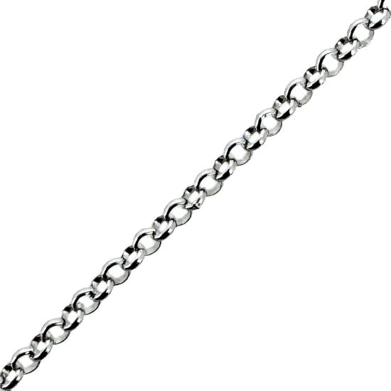 Wholesale Chain, Rhodium plated Sterling Silver 1mm Rolo Chain, Bulk Chain by the foot