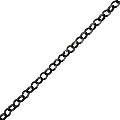 Wholesale Chain, Oxidized Sterling Silver 1mm Rolo Chain, Bulk Chain by the foot