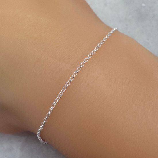 Wholesale Chain, 925 Sterling Silver 1mm Rolo Chain, Bulk Chain by the foot