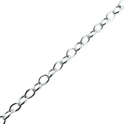 Wholesale Chain, 925 Sterling Silver Light Cable Chain 2 by 1.5mm Bulk Chain by the foot