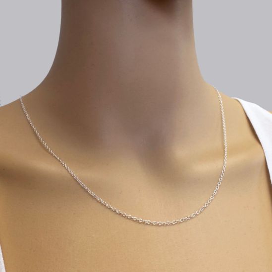 Wholesale Chain, 925 Sterling Silver Light Cable Chain 2 by 1.5mm Bulk Chain by the foot