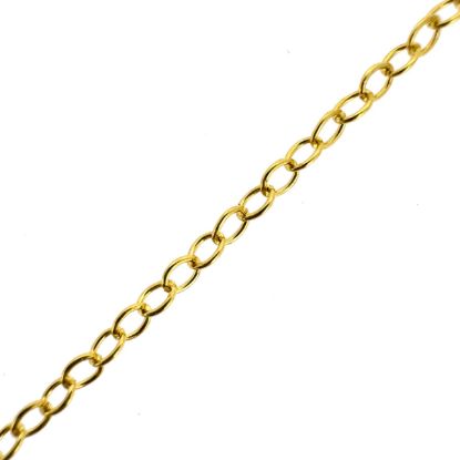 Wholesale Chain, Gold plated Sterling Silver Light Cable Chain 2 by 1.5mm Bulk Chain by the foot