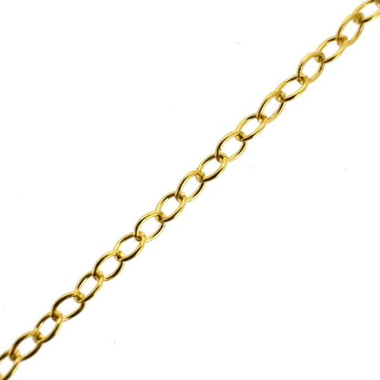 Wholesale Chain, Gold plated Sterling Silver Light Cable Chain 2 by 1.5mm Bulk Chain by the foot