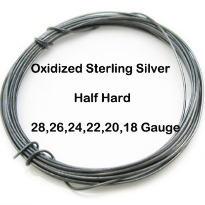 Wholesale Oxidized Sterling Silver Wire - Half Hard (Sold per Foot or per Troy Ounce) 